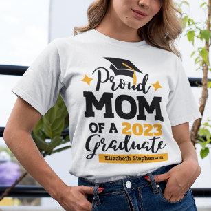 Proud Mum of a 2024 graduate black gold cap tassel T-Shirt