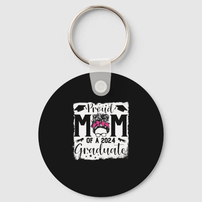 Proud Mum Of A 2024 Graduate Class Of 2024 Senior Key Ring (Front)