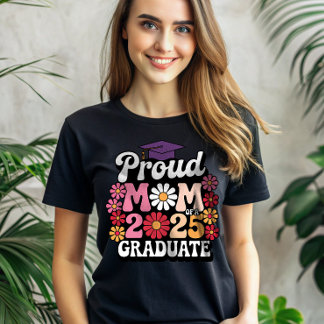 Proud Mum of a 2025 Graduate Floral Boho T-Shirt