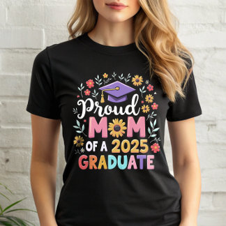 Proud Mum of a 2025 Graduate Floral Boho T-Shirt