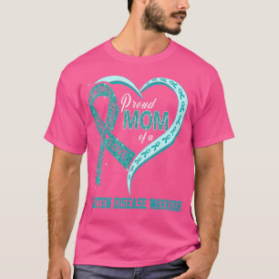 Proud Mum Of A Batten Disease Warrior Ribbon Heart T-Shirt