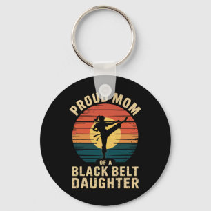 Proud Mum Of A Black Belt Daughter 5  Key Ring