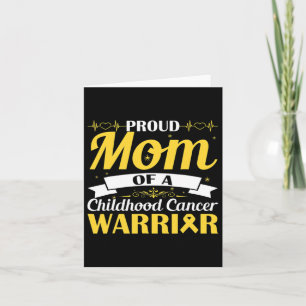Proud Mum Of A Childhood Cancer Warrior Awareness Card