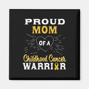 Proud Mum Of A Childhood Cancer Warrior Awareness Magnet