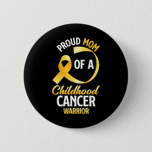 Proud Mum Of A Childhood Cancer Warrior Daughter S 6 Cm Round Badge
