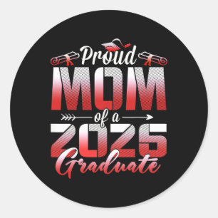 Proud Mum Of A Cl Of 2026 Graduate Senior Graduati Classic Round Sticker