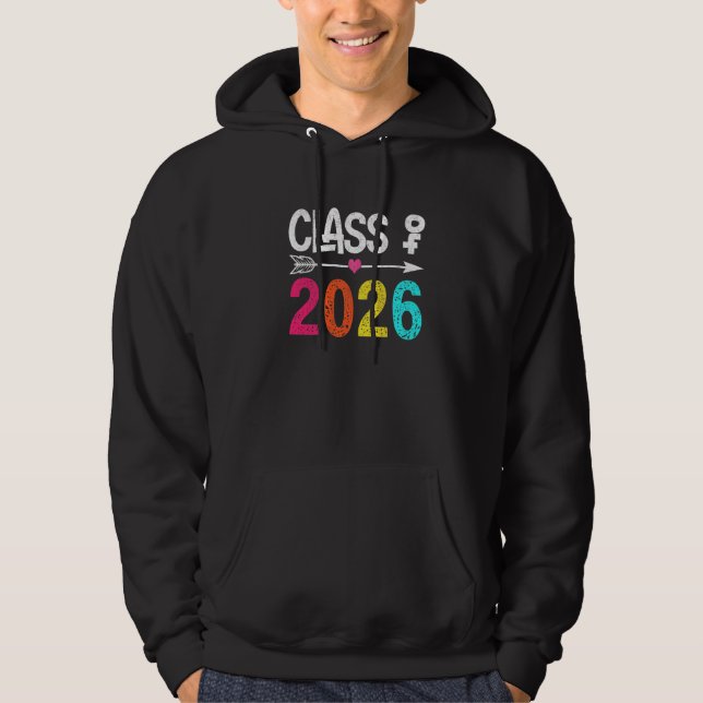 Proud Mum Of A Class Of 2026 Graduate  Senior 26 Hoodie (Front)