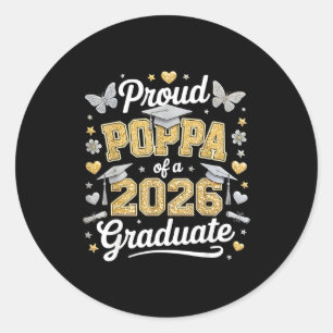 Proud mum of a class of 2026 graduate senior classic round sticker