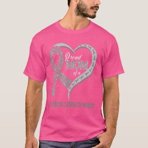 Proud Mum Of A Congenital Cataracts Warrior Ribbon T-Shirt