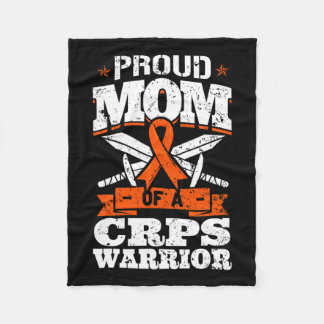 Proud Mum Of A Crps Warrior Rsd Awareness Ribbon R Fleece Blanket