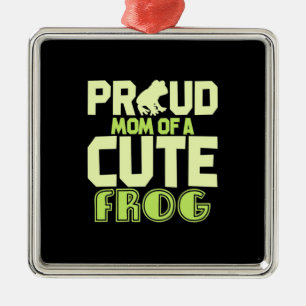 Proud Mum Of A Cute Frog Metal Tree Decoration