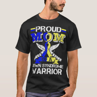 Proud Mum Of A Down Syndrome Warrior Costume Ribbo T-Shirt