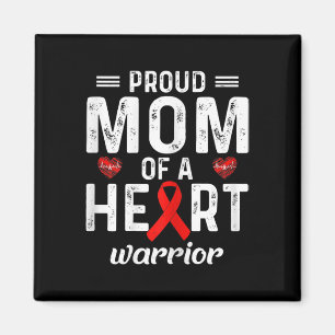 Proud Mum Of A Heart Warrior Heart Disease Family  Magnet