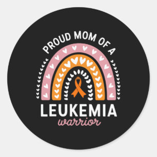 Proud Mum Of A Leukaemia Warrior 1 Classic Round Sticker