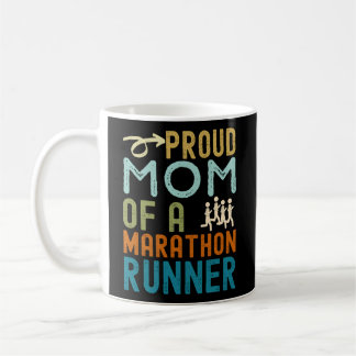 Proud Mum Of A Marathon Runner Distressed Coffee Mug