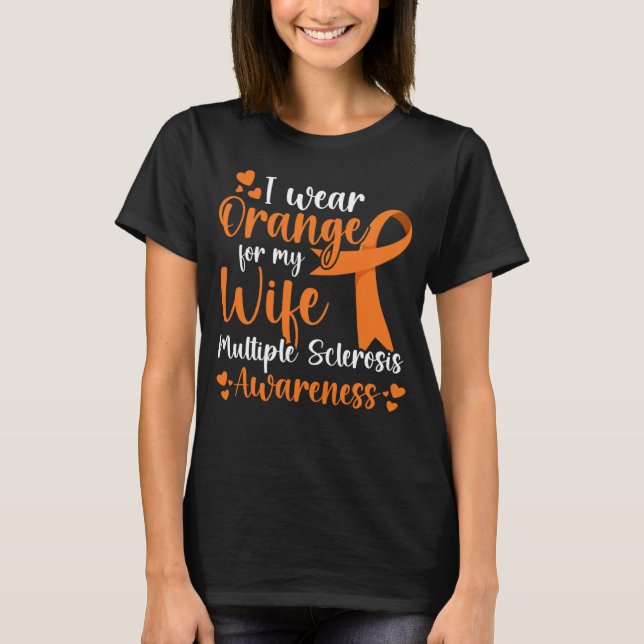 Proud Mum Of A Multiple Sclerosis Awareness MS War T-Shirt (Front)