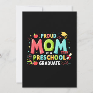 Proud Mum Of A Preschool Graduate Invitation