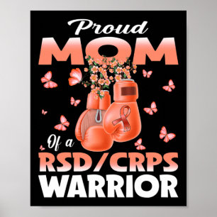 Proud Mum Of A Rsd Crps Warrior Awareness Boxing G Poster