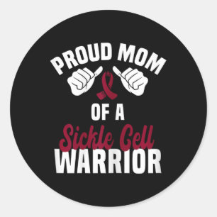 Proud Mum Of A Sickle Cell Warrior Sickle Cell Ane Classic Round Sticker