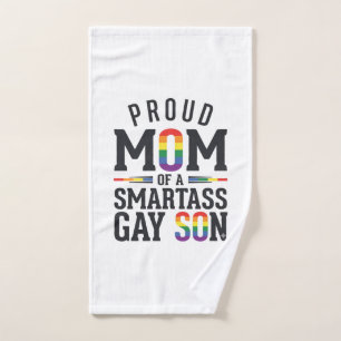 Proud Mum of a Smartass Gay Son Vintage Shirt Desi Hand Towel