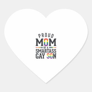 Proud Mum of a Smartass Gay Son Vintage Shirt Desi Heart Sticker