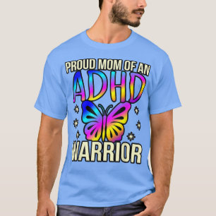 Proud Mum Of ADHD Warrior Orange Ribbon Awareness T-Shirt