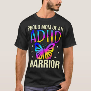 Proud Mum Of ADHD Warrior Orange Ribbon Awareness T-Shirt
