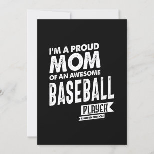 Proud Mum Of an Awesome Baseball Player Invitation
