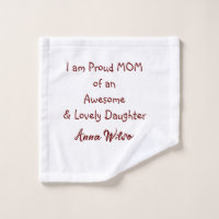 Proud mum of an awesome daughter add name text