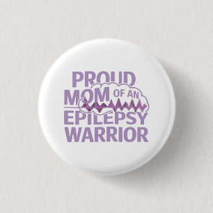 Proud Mum of an Epilepsy Warrior Show Your Support 3 Cm Round Badge