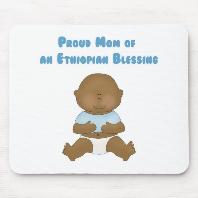 Proud Mum of an Ethiopian Blessing Mouse Pad (Front)