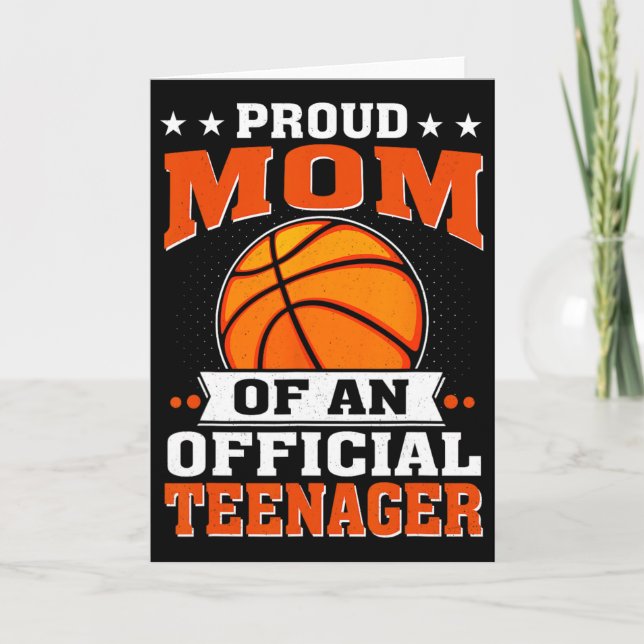 Proud Mum Of An Official Teenager 13th Birthday Sk Card (Front)
