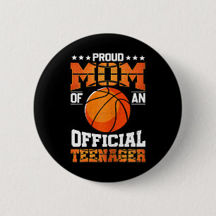 Proud Mum Of An Official Teenager Sketll Mother 6 Cm Round Badge