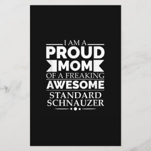 Proud Mum Of Awesome Standard Schnauzer Dog Mum Do Stationery