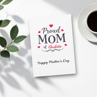 Proud Mum of | Cute Personalised Mother's Day Card