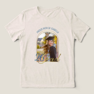 Proud Mum of Grad Custom Photo Modern Boho Arch Tri-Blend Shirt
