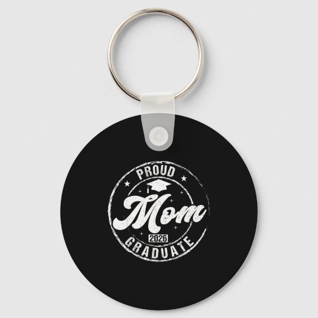 Proud mum of graduate class of 2026 graduation key ring (Front)