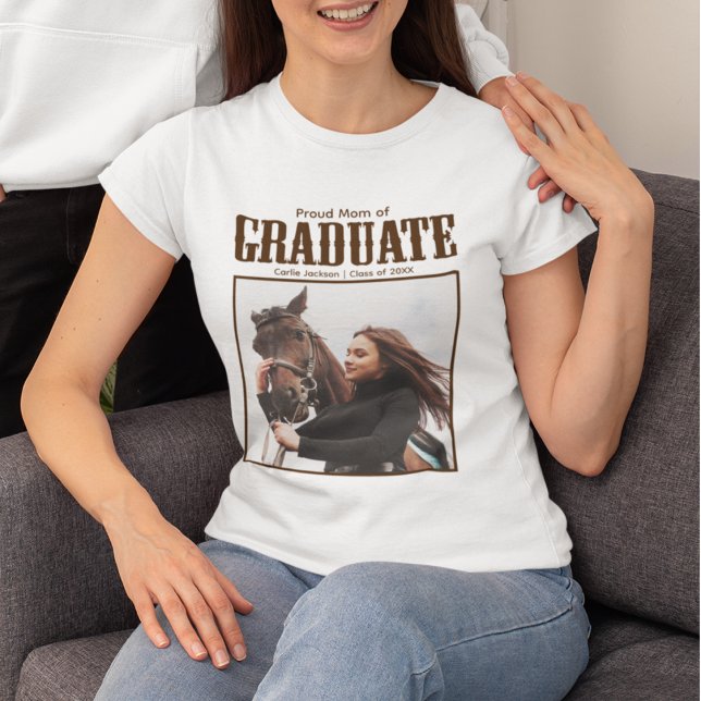 Proud Mum of Graduate Photo Country Graduation T-Shirt (Creator Uploaded)