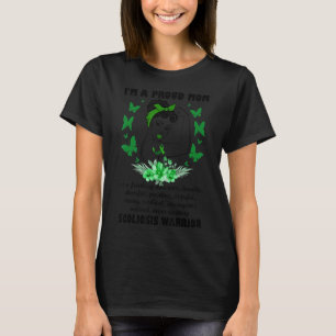 Proud Mum Of Scoliosis Warrior Awareness Month Gre T-Shirt