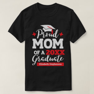 Proud Mum of the graduate red & white T-Shirt
