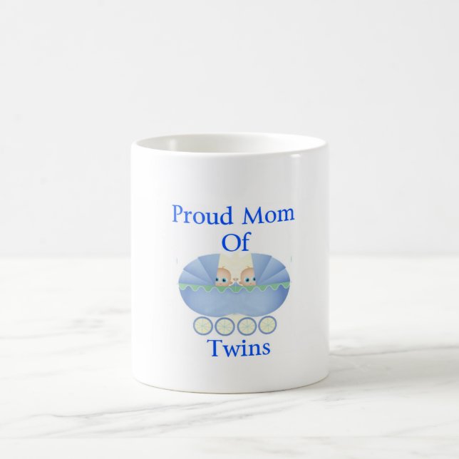 Proud mum of twin boys, coffee mug! coffee mug (Center)