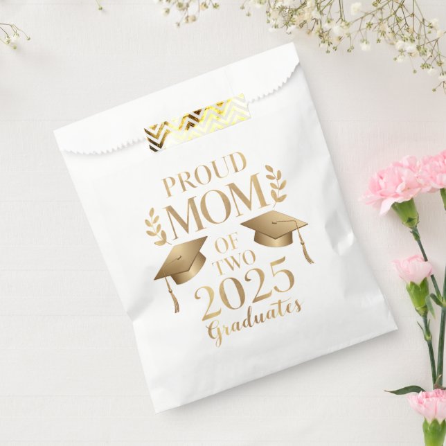 Proud Mum of Two 2025 Graduates Graduate Twins Favour Bags (Sealed)