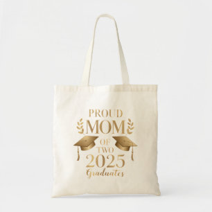 Proud Mum of Two 2025 Graduates Graduate Twins Tote Bag