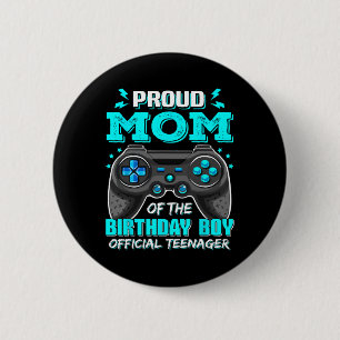 Proud Mum Official Teenager Video Game 13th Birthd 6 Cm Round Badge