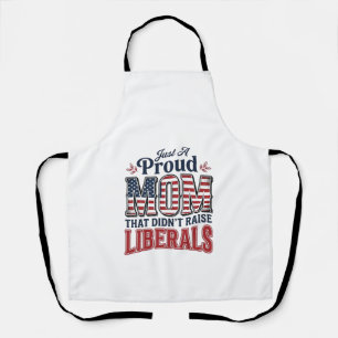 Proud Mum Patriotic Vintage Political Shirt Design Apron