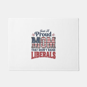 Proud Mum Patriotic Vintage Political Shirt Design Doormat