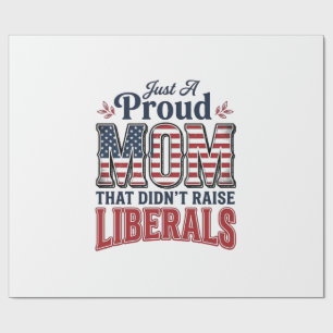 Proud Mum Patriotic Vintage Political Shirt Design Wrapping Paper