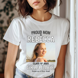 Proud Mum Photo Graduate Parent Custom T-Shirt