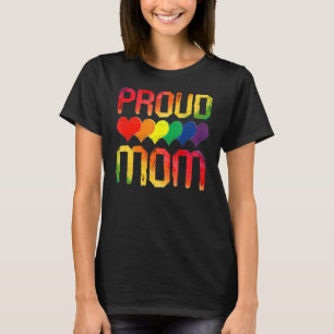 Proud Mum Queer Lgbtq Gay Pride Month Rainbow Flag T-Shirt
