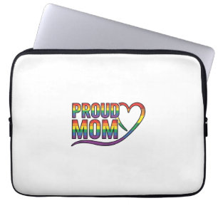 Proud Mum Rainbow Heart Vintage Engraving Design_1 Laptop Sleeve